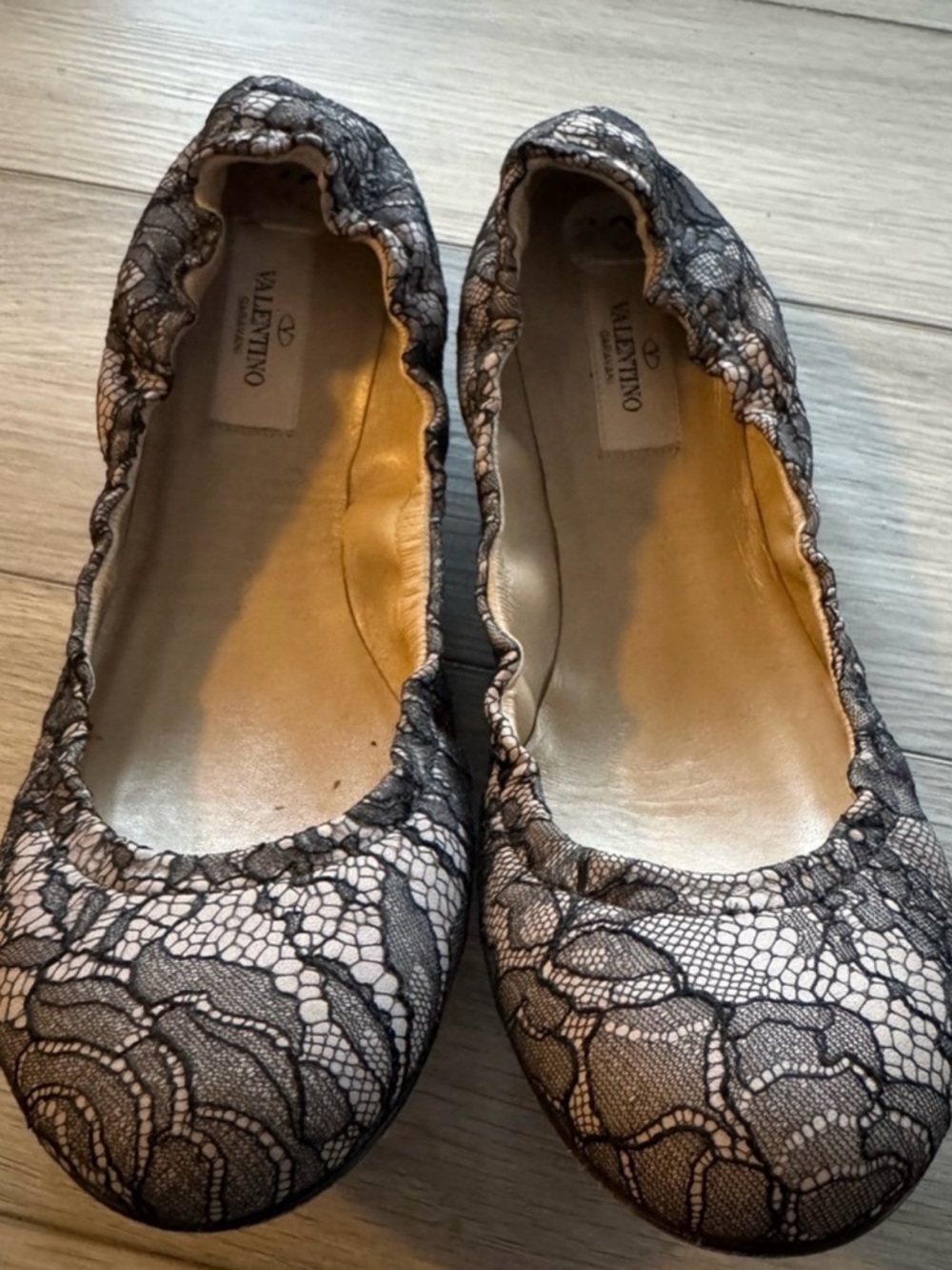 Valentino lace flats